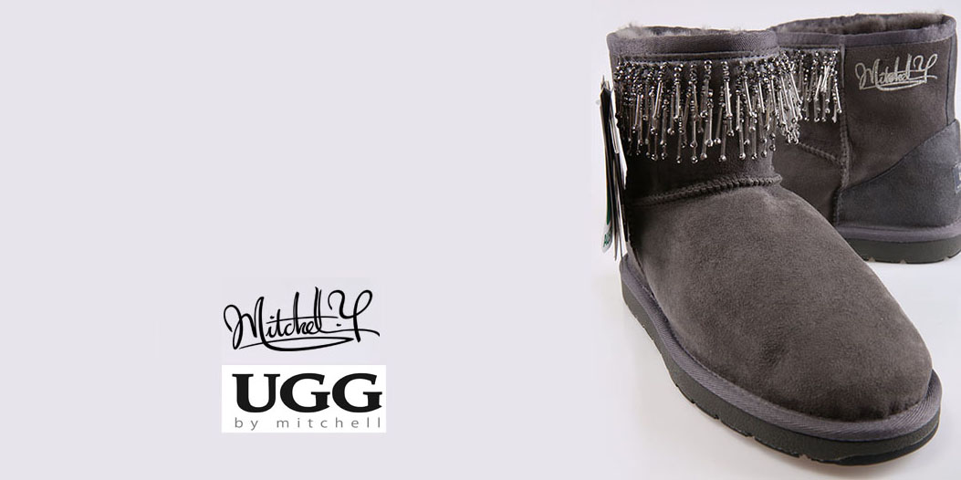 Grey mini boot, side profile